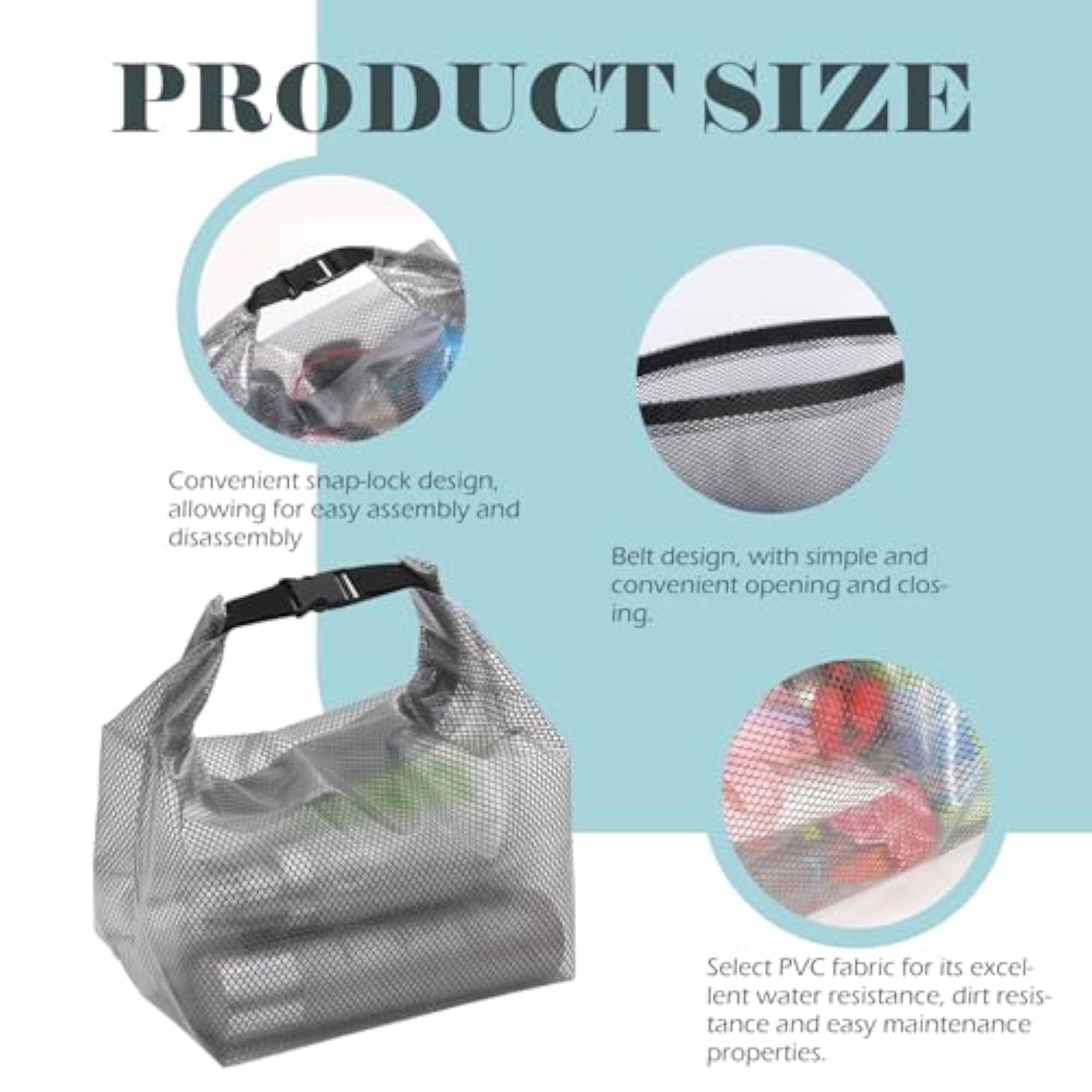 Layer Clear Mesh Cosmetic Bag, Waterproof Travel Toiletry Bag